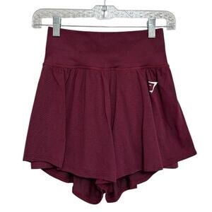 GYMSHARK Vital Seamless 2.0 2-in-1 Shorts in Baked Maroon Marl - Size S